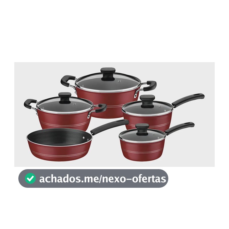 Jogo De Panelas Sicília 5 Peças Vermelho Tramontina