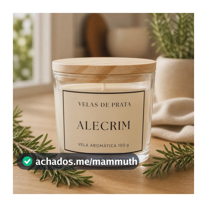 Vela Decorativa Aromática Perfumada Alecrim 100g