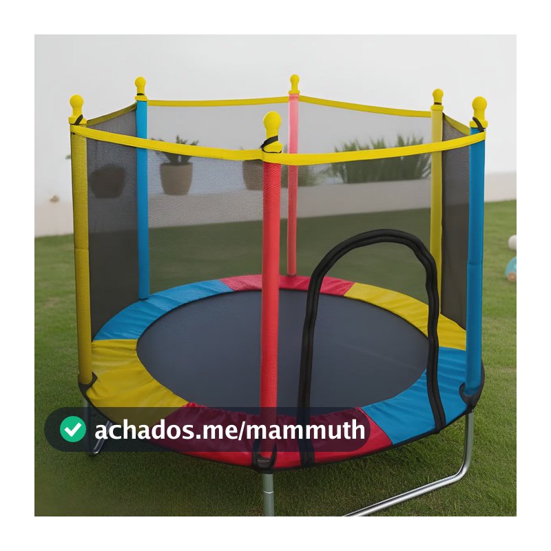 Cama Elástica Eloria Pula Pula de 1.4m com Rede de Proteção para Crianças de 2 a 4 Anos