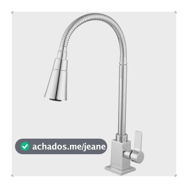 Torneira Cozinha Gourmet Flexivel Chuveirinho Bancada Pia Quadrada Dois Jatos Inox Cromado Brilhante