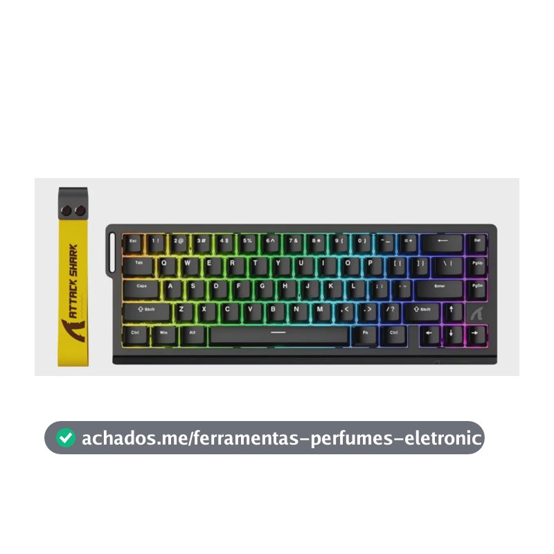 Teclado Magnético Attack Shark X68 He 8000hz Rapid Trigger Cor De Teclado Preto