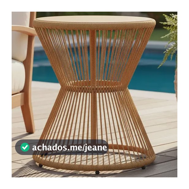 Mesa De Centro Ampulheta Redonda Fibra Varanda Luxo Cores