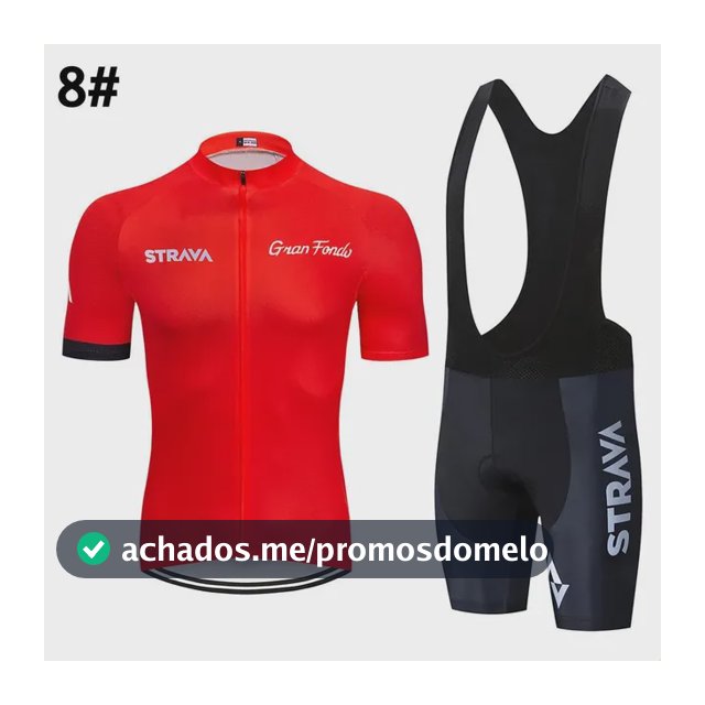 Conjunto Ciclismo Strava Camisa E Bermuda Bretelle Kit