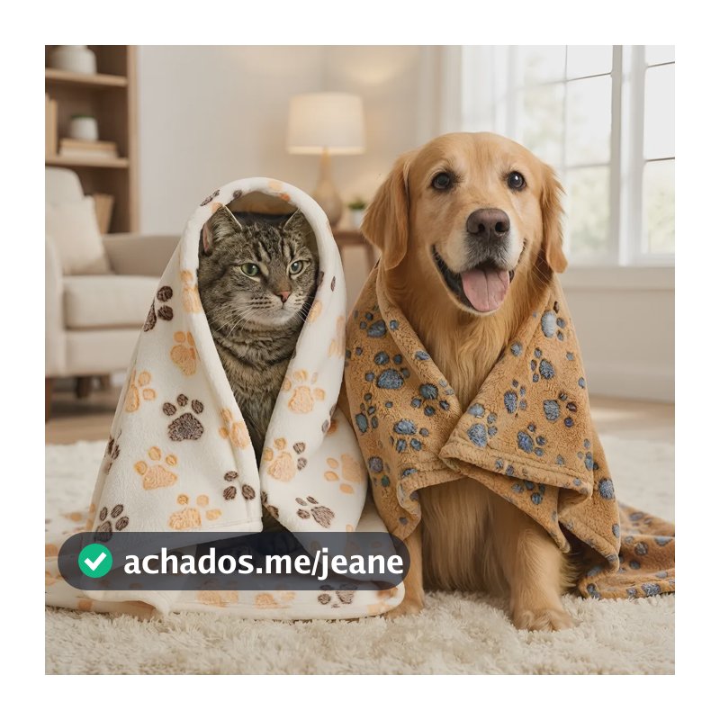 Kit 2 Mantas Pet Mantinha Cobertor Soft Gato Cachorro Cores Macho