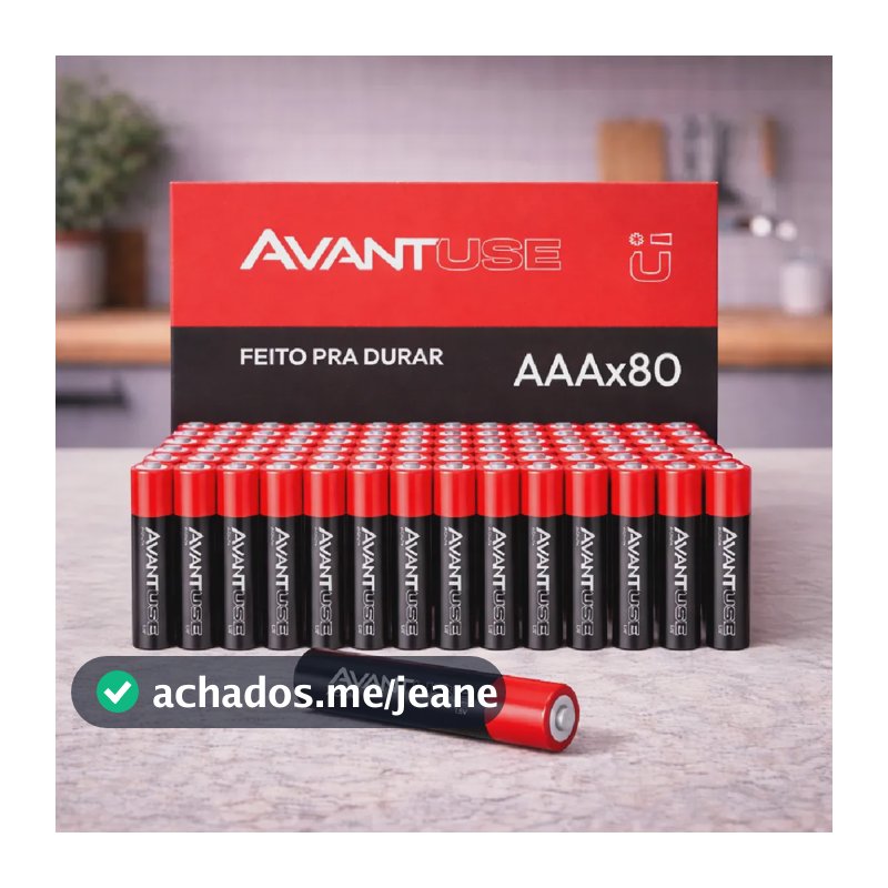 Kit 80 Pilhas Alcalina Palito AAA 1.5v 3a Avant Use