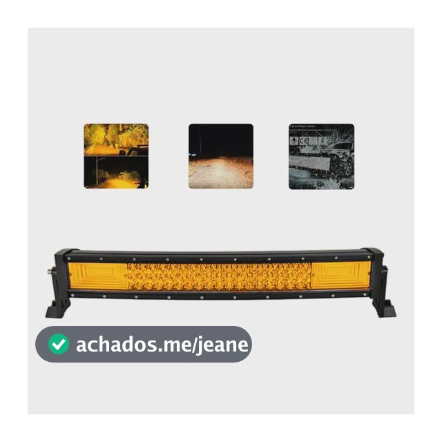 Barra Curvada Automotivo Dualcolor 360w Led 53c Strobo Jeep