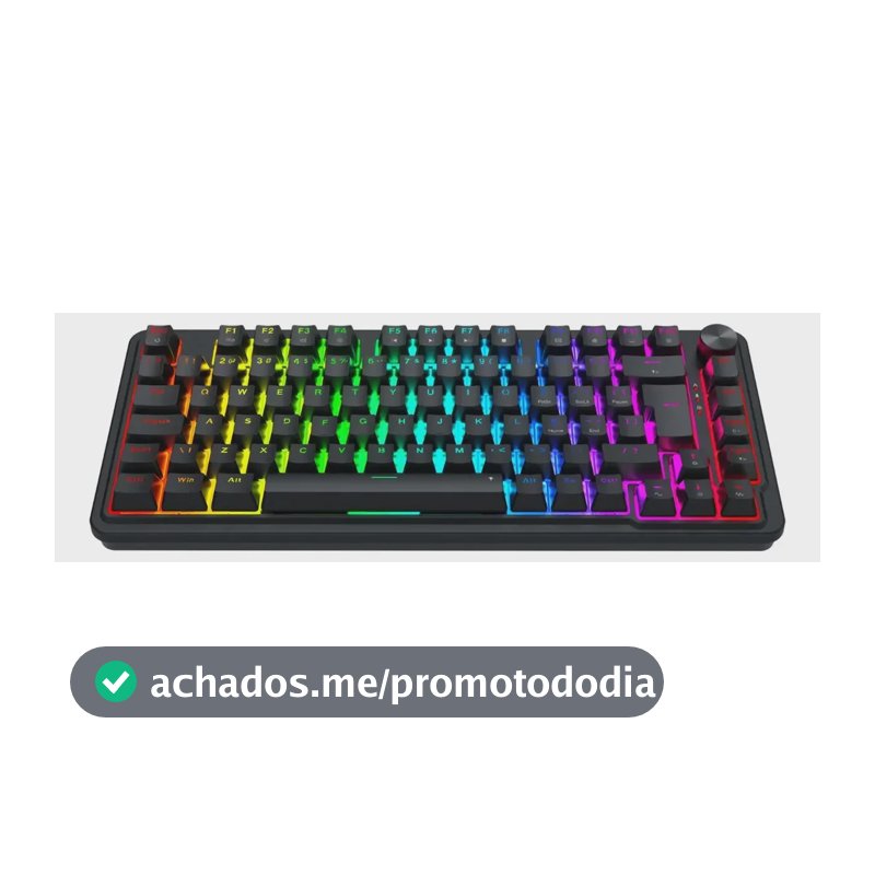 Teclado Magnético Redragon Ucal 8000k Polling Rate 0.01mm Rapid Trigger/socd Rgb Switch Ultramag Padrão Abnt2 Com Knob De Volume Preto Português Brasil