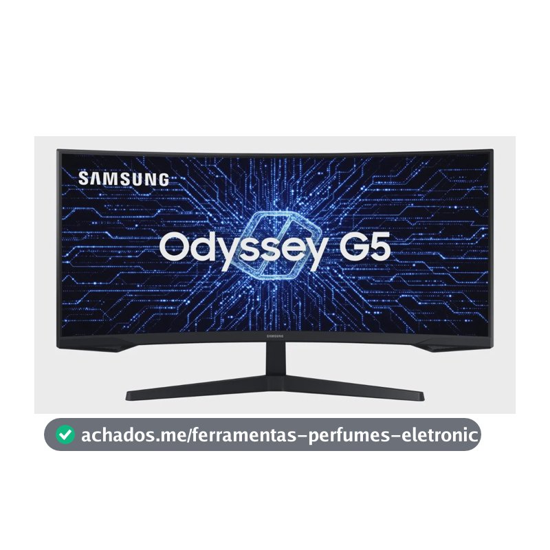 Monitor Gamer Curvo Samsung Odyssey 34" G5 165 Hz 1ms Ultrawide Preto