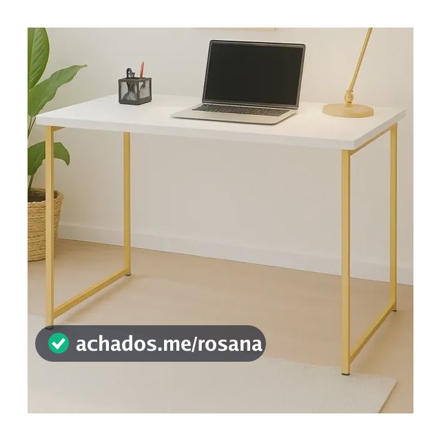 Escrivaninha Industrial 90cm Mesa Estudo Aparador  Aço Mdf