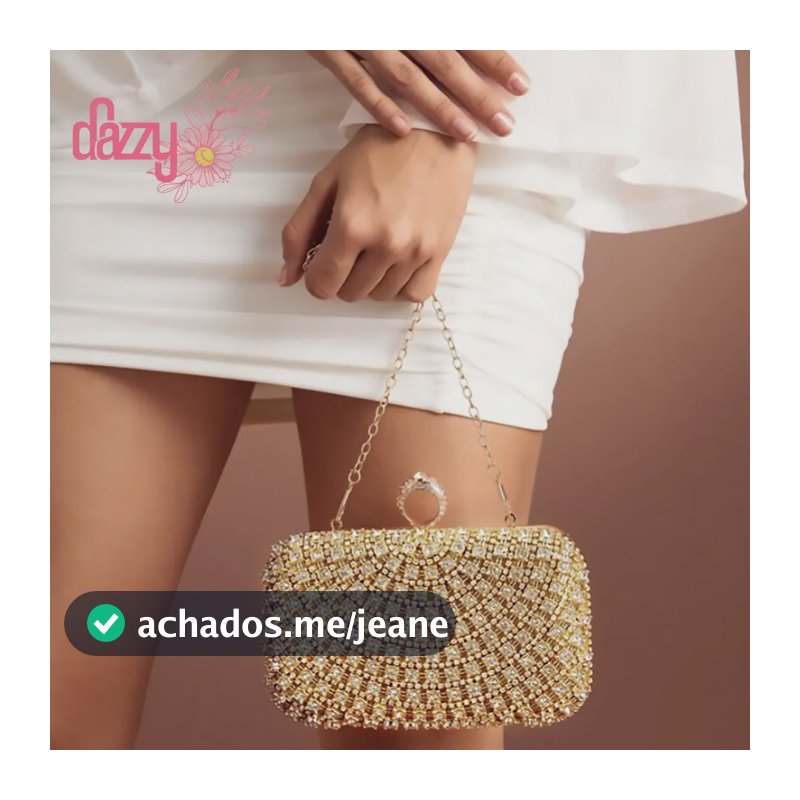 Dazzy Bolsa Clutch Strass Para Festa Casamentos Madrinhas Brilhante E Elegante Dourado Tote Y1108
