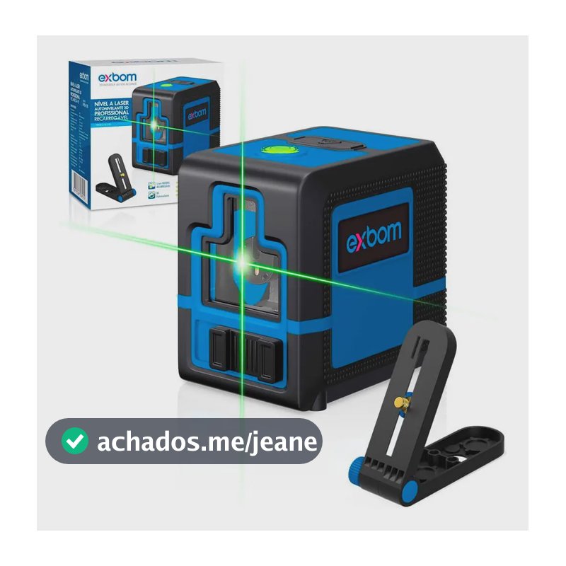 Nível Laser 360 Graus Autonivelante Recarregável Com Suporte