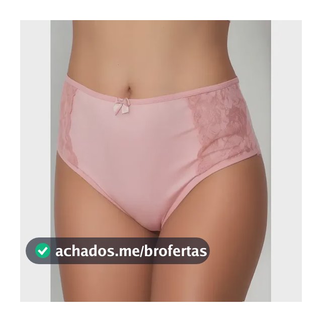 Kit 5 Calcinhas Cintura Alta Alta Modelagem Grande Com Renda