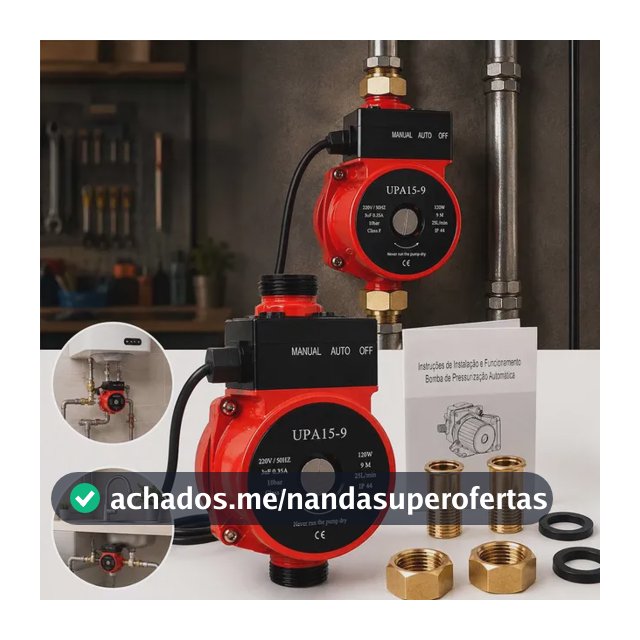 Bomba Pressurizadora De Água Quente E Fria 120w, 1500 L/h