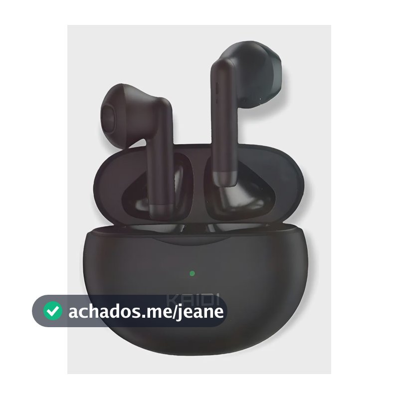 Fone Bluetooth Kaidi Kd 770 Tws Bluetooth 5.4 Preto Preto