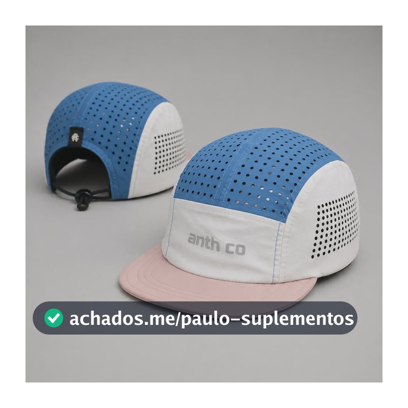 Boné Anth Co Aba Maleável Corrida Treino Impermeável Fresh Branco / Azul / Rosa Un