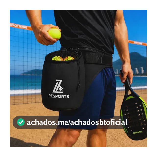 Bolsa Para Até 30 Bolas De Beach Tennis Em Neoprene Preto