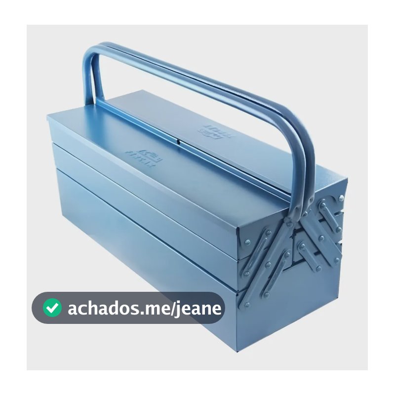 Caixa de ferramentas Com 5 Gavetas Fercar 07 de metal 20cm x 50cm x 21cm azul