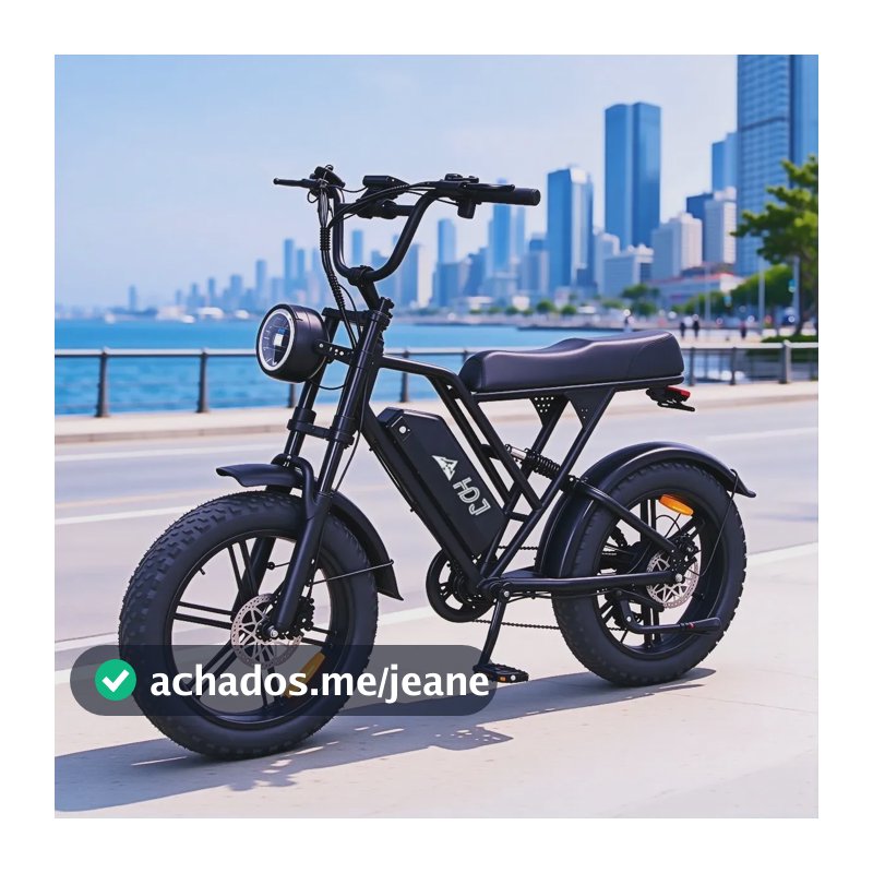 Hdj G60 Bicicleta Elétrica Scooter 1000w Bike Lítio 48v 50km Preto L