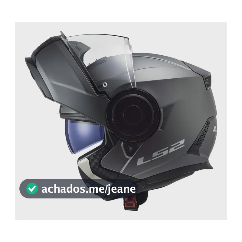 Capacete Ls2 Scope Ff902 Monocolor Matte Titanium Cinza Monocolor Matte Titanium Fosco 55/56