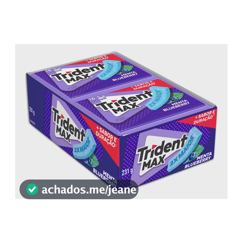 Trident Maxx Menta Blueberry Caixa 14 Unidades 231g