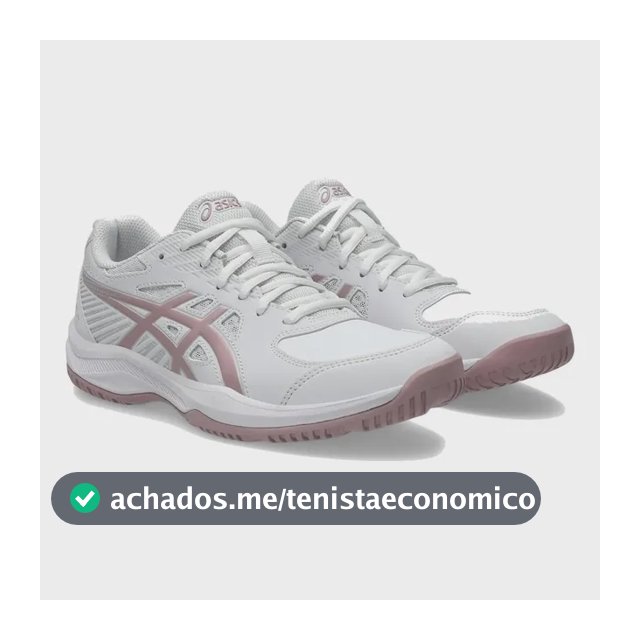 Tênis Asics Court Slide 4 102 Feminino Branco/rosa 36 Br