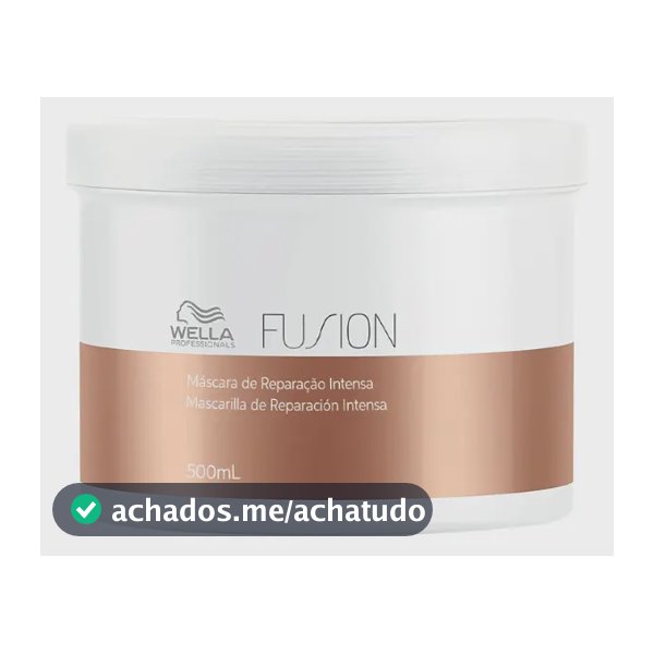 Máscara Wella Fusion Reconstrutora 500ml Cabelo Forte e Revitalizado