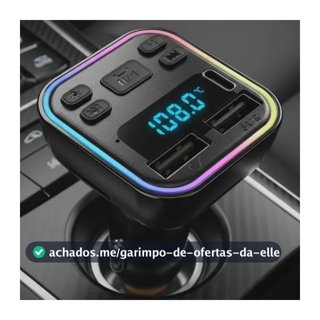 Adaptador Carregador Bluetooth Carro Transmissor Fm Tipo C