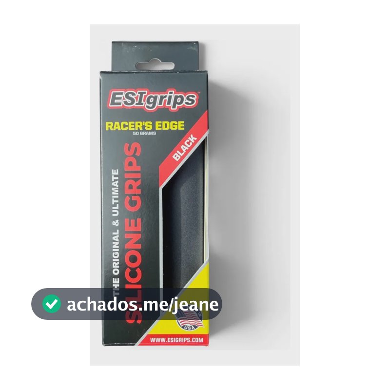Manopla ESI Grips Racers Edge Silicone MTB Preta 130mm 50g