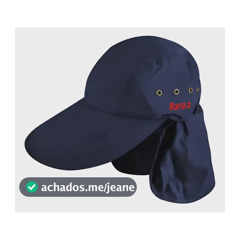 Boné Rapala Com Aba Longa E Proteção De Pescoço Cor Azul-marinho Tamanho Único
