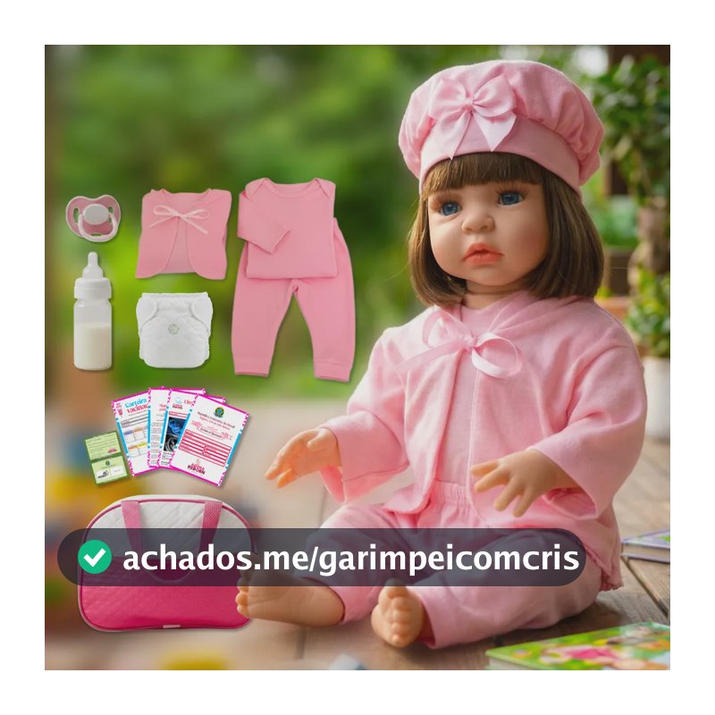 Bebê Reborn Silicone Boneca Com Bolsa Maternidade Original