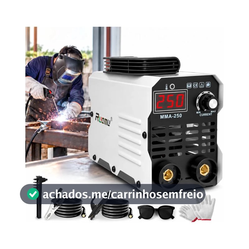 Máquina De Solda Inversora Portátil Sem Gás Mma 250A