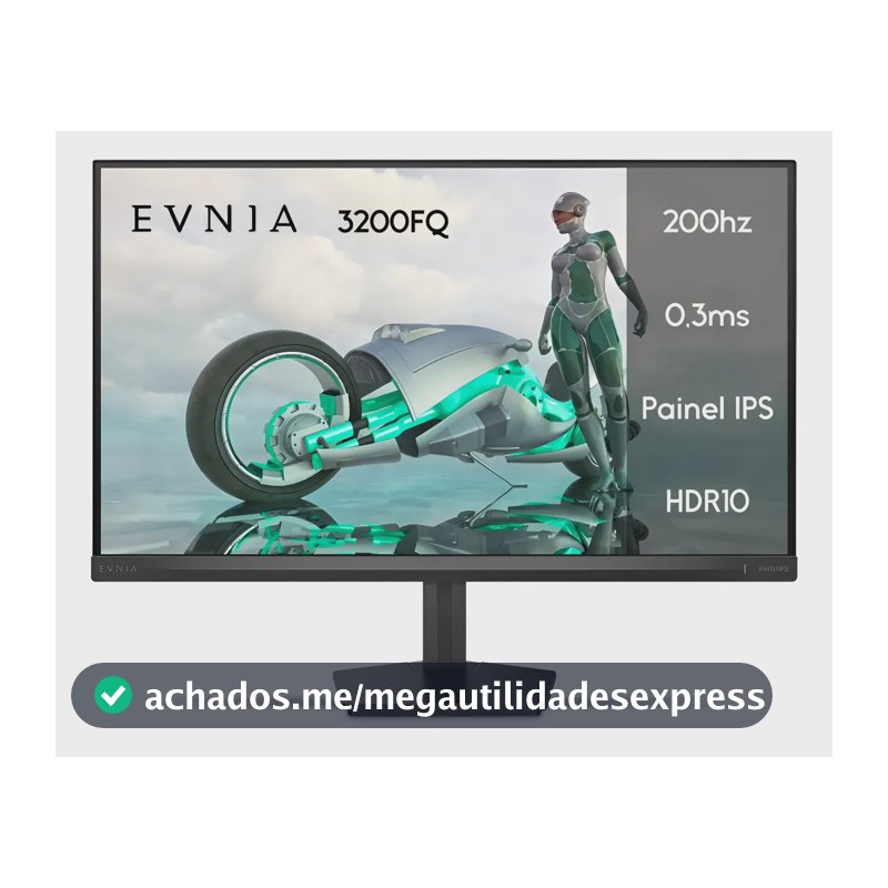 Monitor Gamer Phillips de 23.8" Full HD IPS com 200Hz