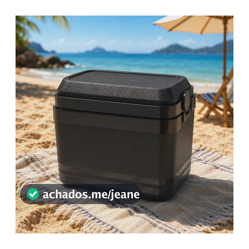 Caixa Térmica Cooler Soprano Tropical 12lt Alça Retrátil Preto