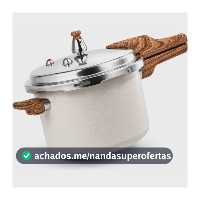 Panela De Pressão Cerâmica 4,2l Indução Antiaderente Creme