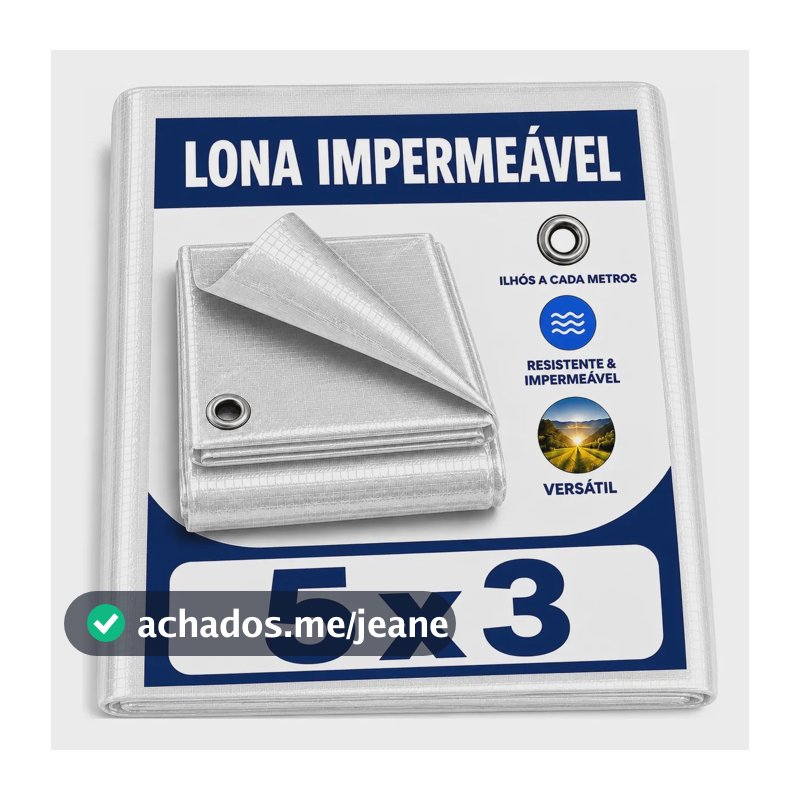 Lona Plástica 5x3 Transparente Multiuso Impermeável