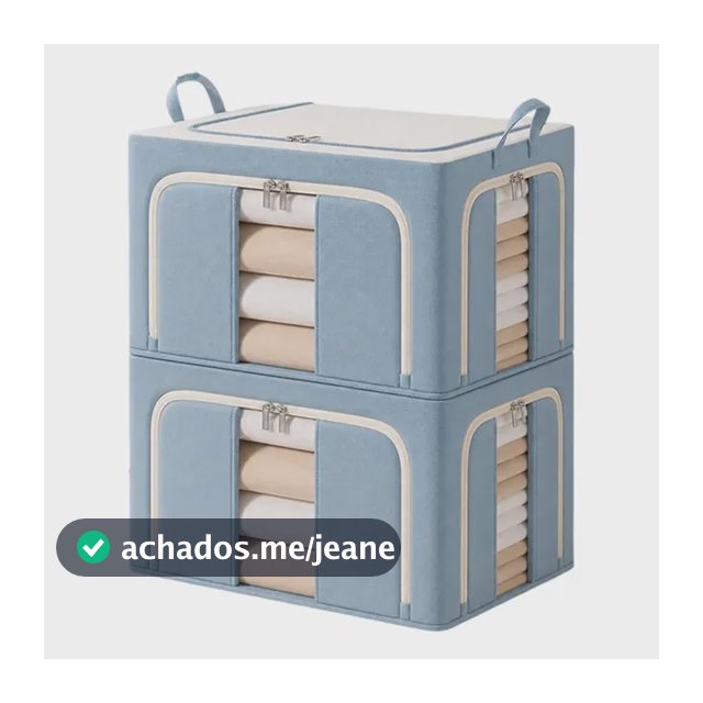 Kit 2 Caixa Organizadora Grande Roupas Coberta Toalha Lençol