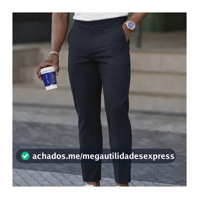 Calça Alfaiataria Masculina Slim Fit Elastano