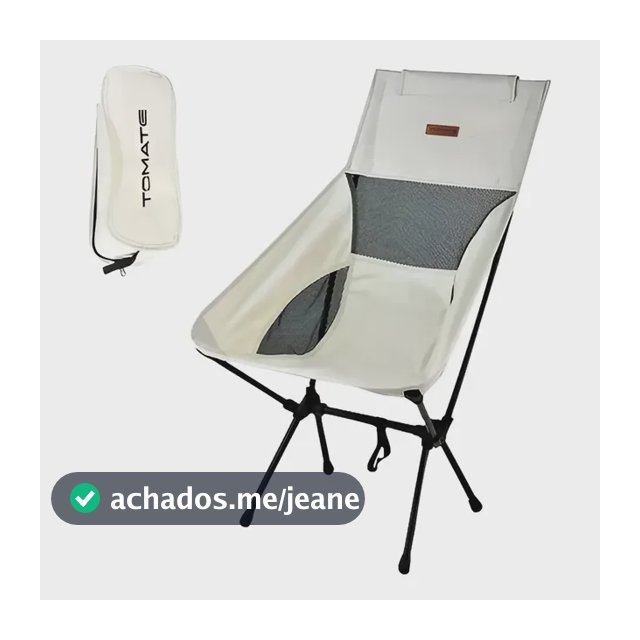 Cadeira Portátil Dobrável Pesca Camping Praia Encosto 140kg