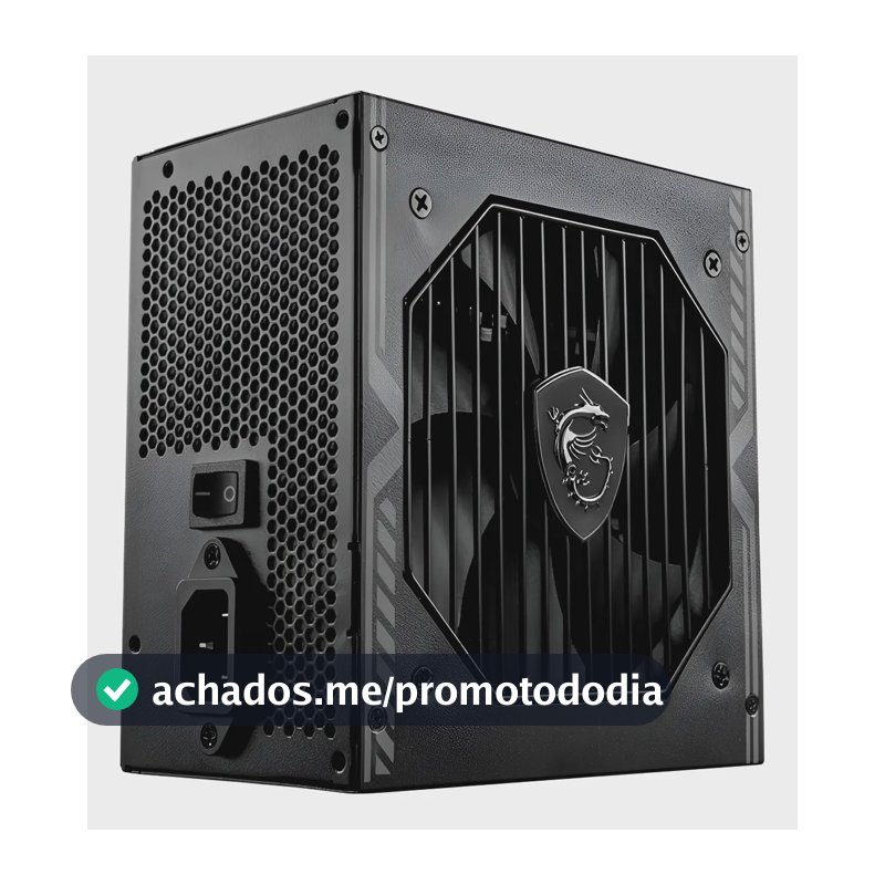 Fonte Gamer Atx 650 Para Computador Msi Mag 650w 80 Plus Cor Preto