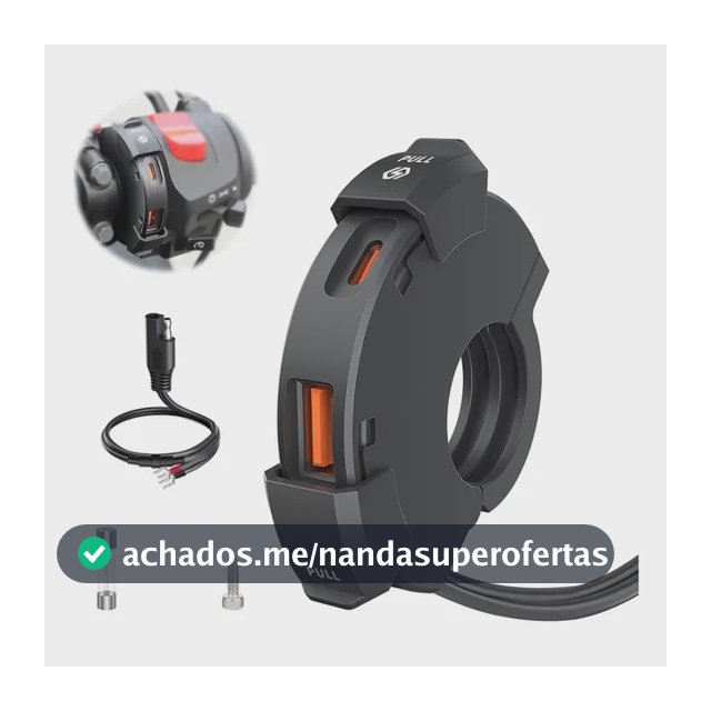 Carregador Celular Usb Moto Porta Dupla 12v A Prova D'água