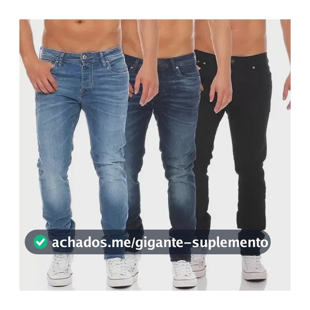 Kit 3 Calça Jeans Masculina Slim Fit Lycra Direto Da Fabrica