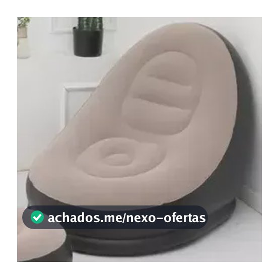 Poltrona Inflável Comprateca com Pufe e Inflador 100 kg