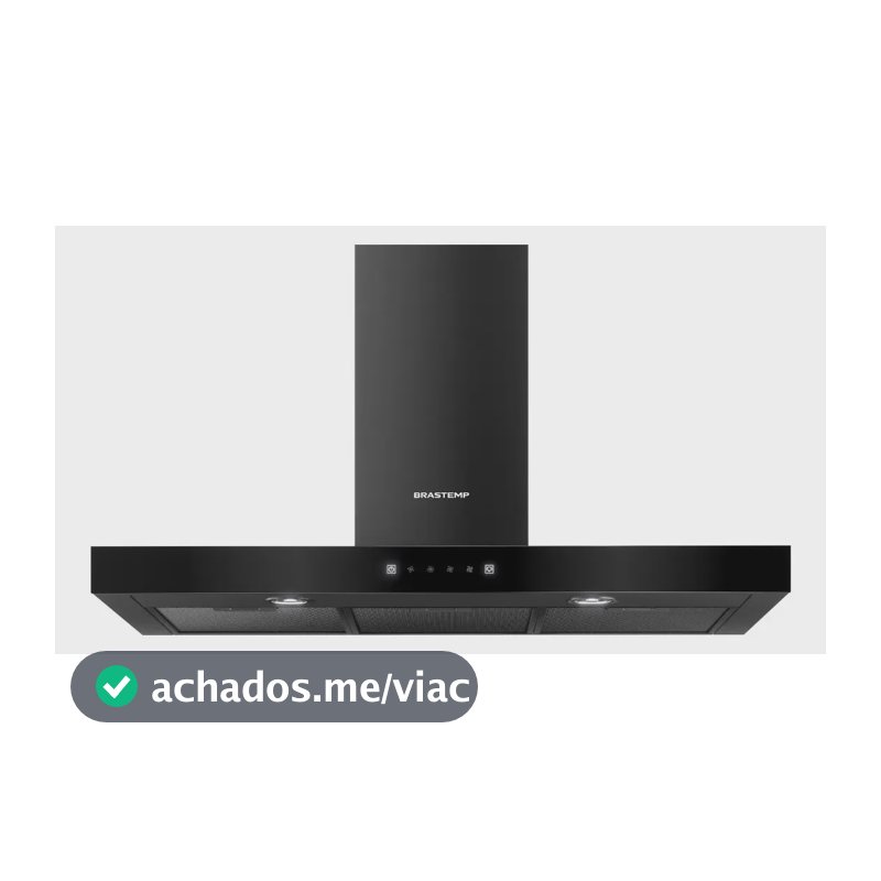 Coifa Brastemp Inox 5 E 6 Bocas Com Timer Autodesligamento Preto 127v