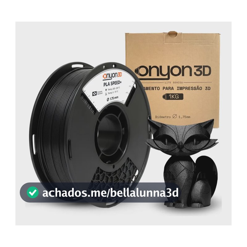 Filamento Pla Plus 1kg Impressão 3d Nacional - Cores Cor Preto