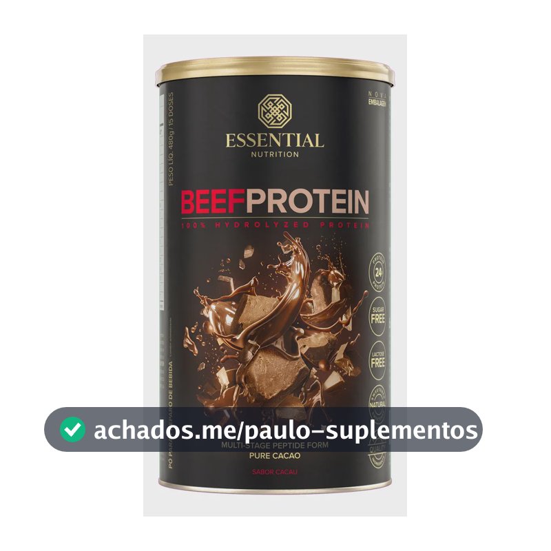 Beef Protein Essential Nutrition 480g Cacao Cacau