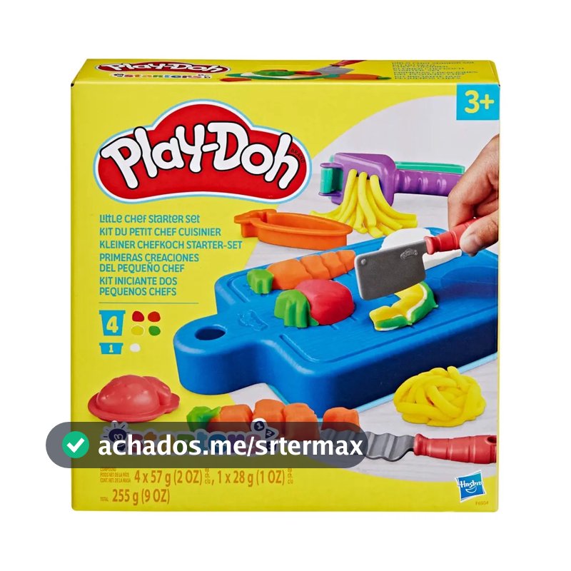 Conjunto Play-doh Pequenos Chefs Starter Branco Vermelho Verde Laranja E Amarelo