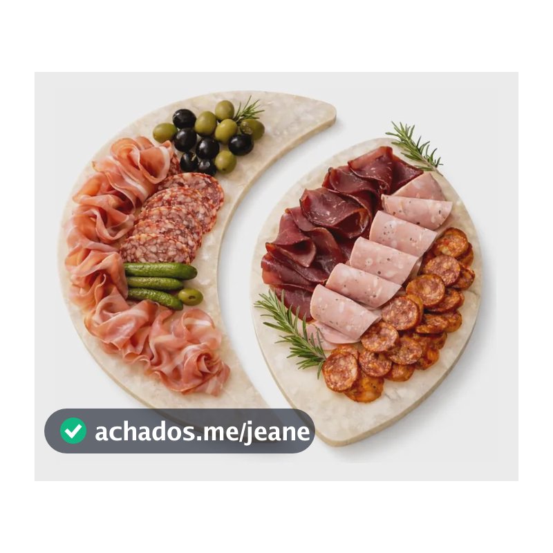 Tábua Petisqueira Meia Lua Cristal Frios Translúcida Translúcido