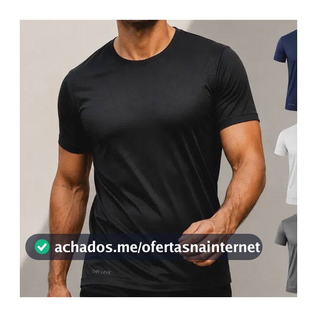 Kit 5 Camiseta Masculina Nanofit Anti Suor Não Amassa Dnanos