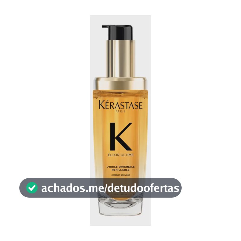 Óleo Capilar Kérastase Elixir Ultime L'Huile Originale Refilável, Cabelo Brilhante, Nutrido 75ml