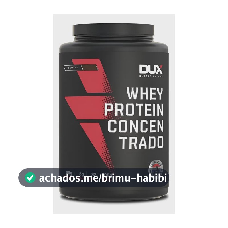 Whey Protein Concentrado - Pote 900g Dux Nutrition Sabor Baunilha